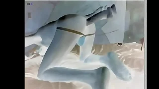 jugando con dildos en suspensorio&comma; efecto rayos x